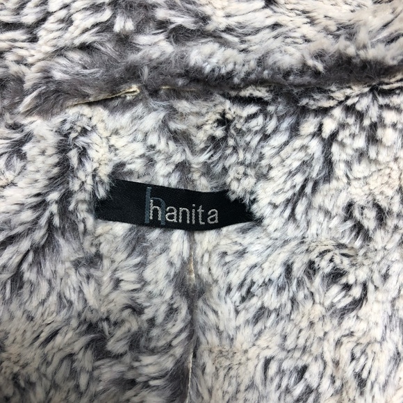 Hanita Women's Open Front Gray Drappe Coat CG - Picture 6 of 8